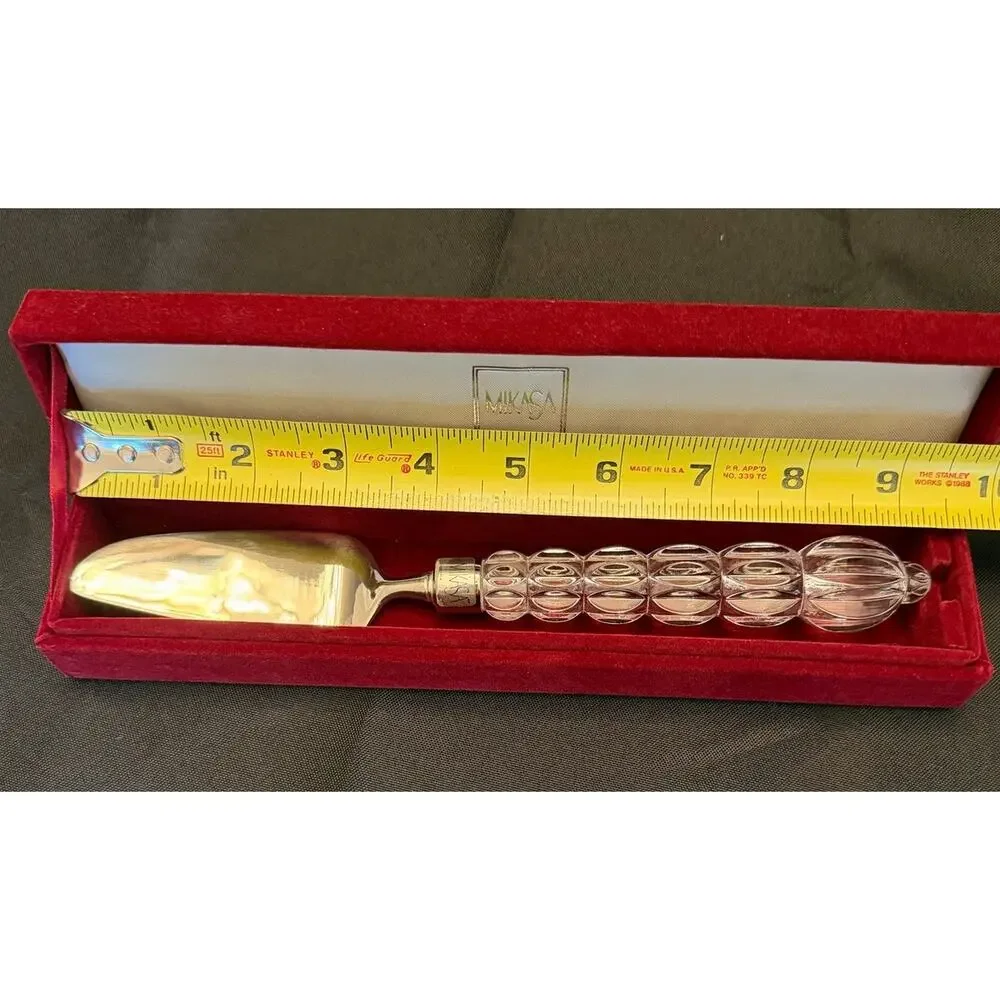 Vintage Glam Mikasa Rousseau 4-Piece Serving Set Austrian Crystal & Silverplate